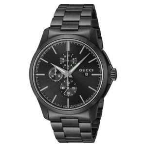 Gucci Men's Timeless Black Dial Watch - YA126274